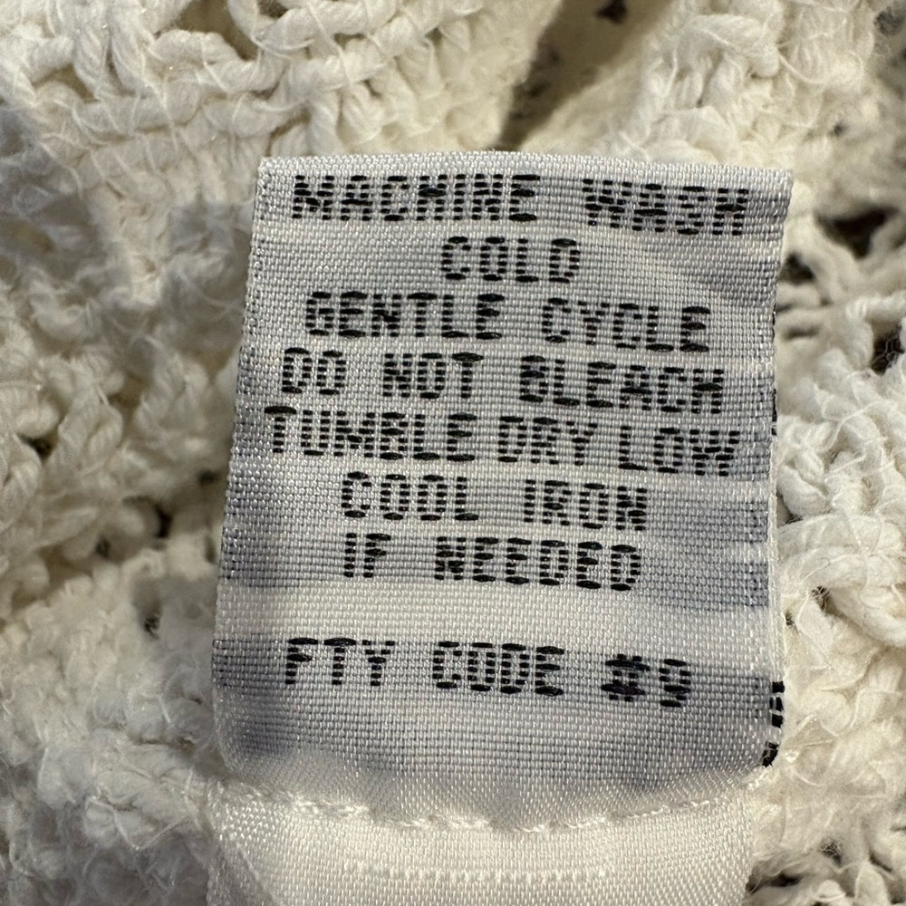 Rebellion Cream Crochet Button-Up Blouse - Picture 8 of 8